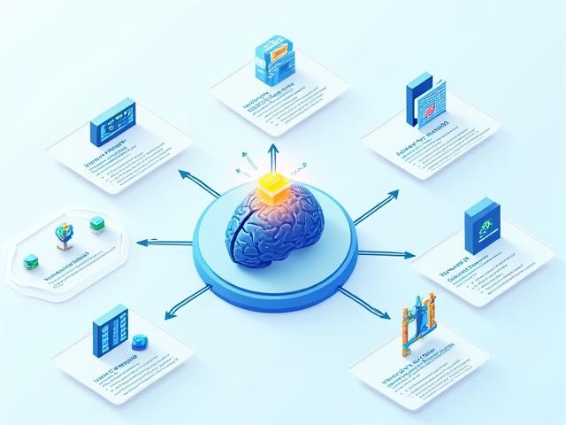 Flow diagram illustrating the machine learning process: Data Ingestion, Pattern Recognition, Anomaly Detection, Solution Suggestion, and Continuous Feedback Loop.