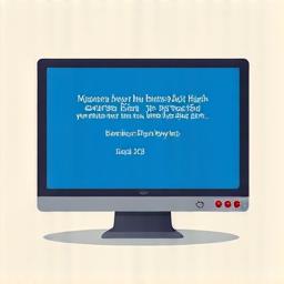 Icon of a blue screen of death, indicating system corruption