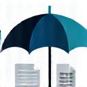 Umbrella protecting data from falling rain, symbolizing disaster recovery planning